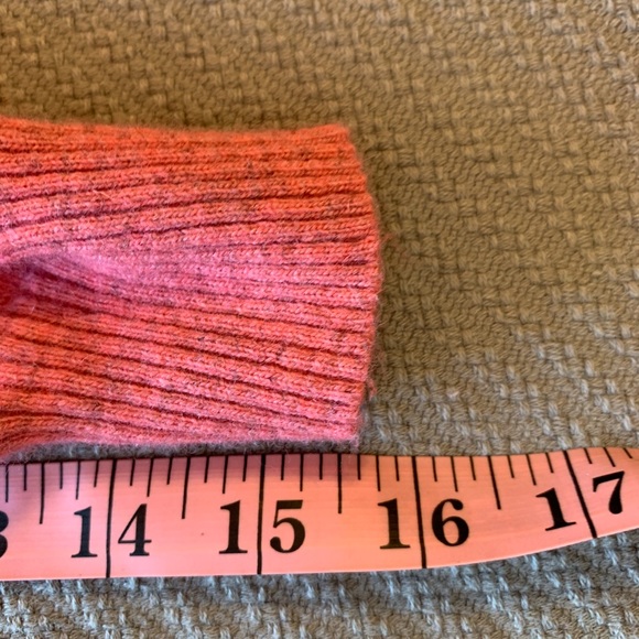 EUC Cardigan: Angora/Wool Knit Blend, Marled Rose, Button Up, Valda by - Picture 9 of 11